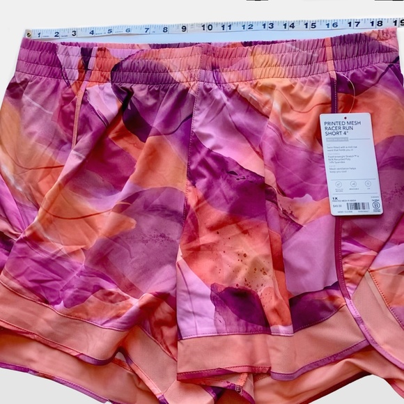 ATHLETA PRINTED MESH RACER RUN SHORT - Picture 7 of 12